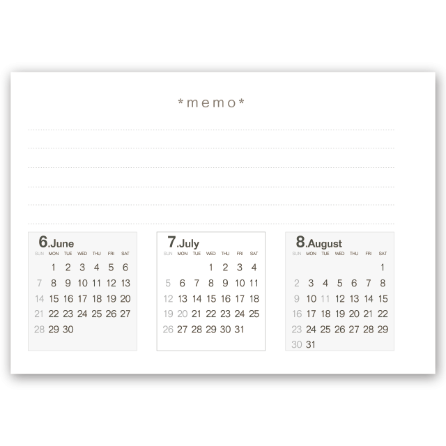 モノトーン6ウィーク エコペーパーリング Calendar Online Shop ラクトカレンダー